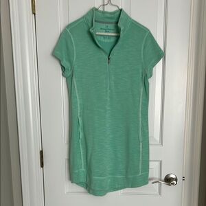 Tommy Bahama Green Cap Sleeve Polo Tunic Fitted